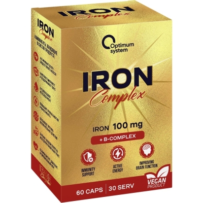 Витамины Optimum System Gold Series Iron Complex 60 капсул