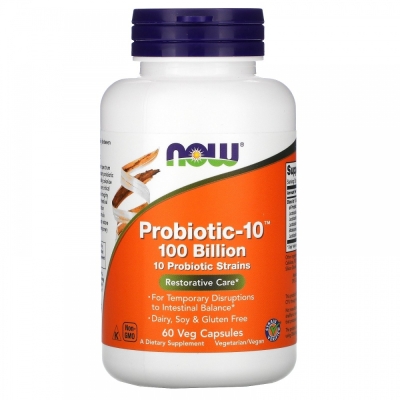 Специальный препарат NOW Probiotic-10 100 Billion 60 капсул