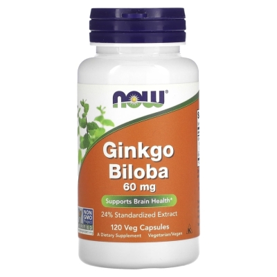 Антиоксидант NOW Ginkgo Biloba 60 мг 120 капсул